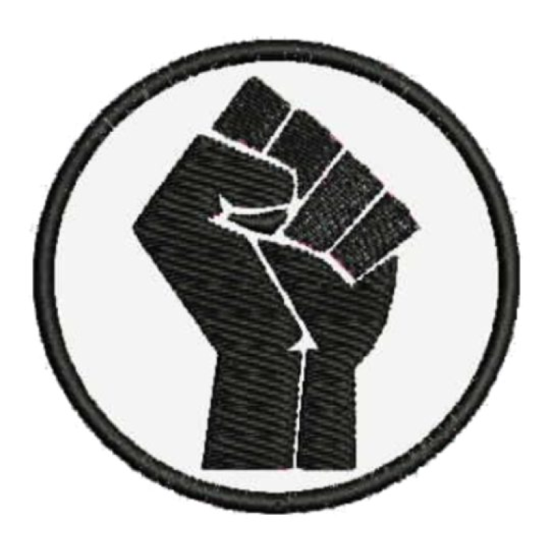 Black fist emblem patch