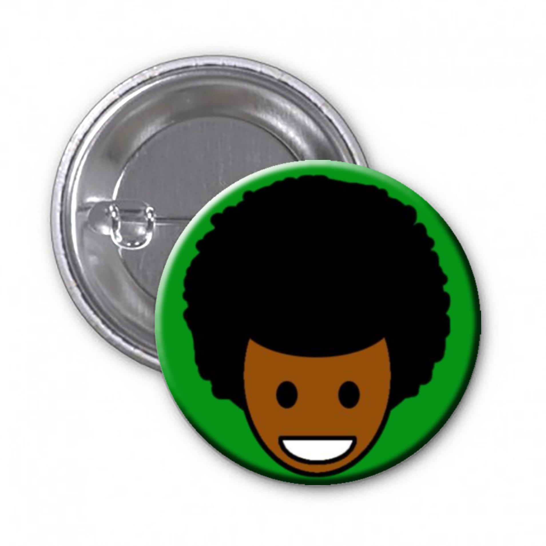 Green afro Emblem badge